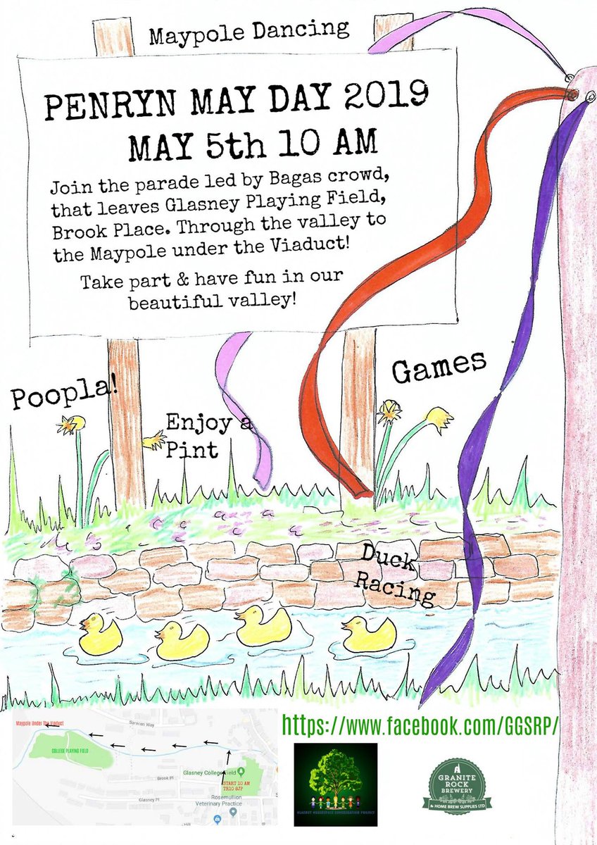 Penryn May Day festival this weekend! Great family day in the valley including duck racing, old school games and a pint!!! Hosted by the <a href="/GGSRP/">Glasney Greenspace</a> <a href="/PenrynTC/">Penryn Town Council 〓〓</a> <a href="/VisitFalmouth/">Visit Falmouth</a> <a href="/GuideToCornwall/">Best Days Out Cornwall</a>