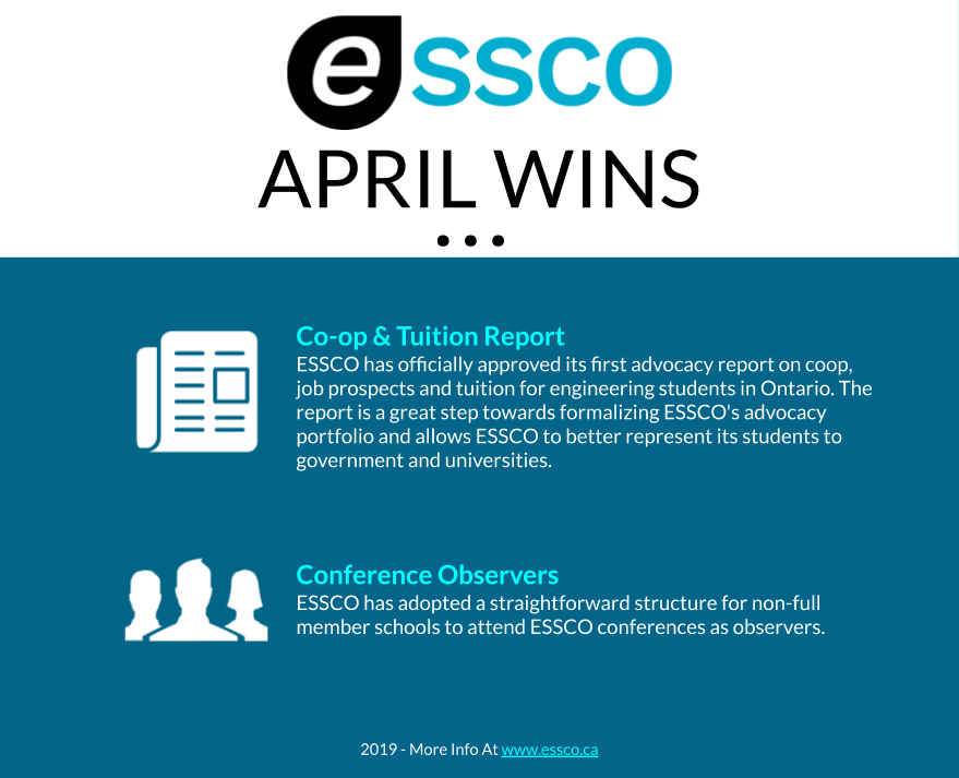 ESSCOntario's tweet photo. Check out these awesome wins from ESSCO for the month of April! https://t.co/BEkhYDazaD