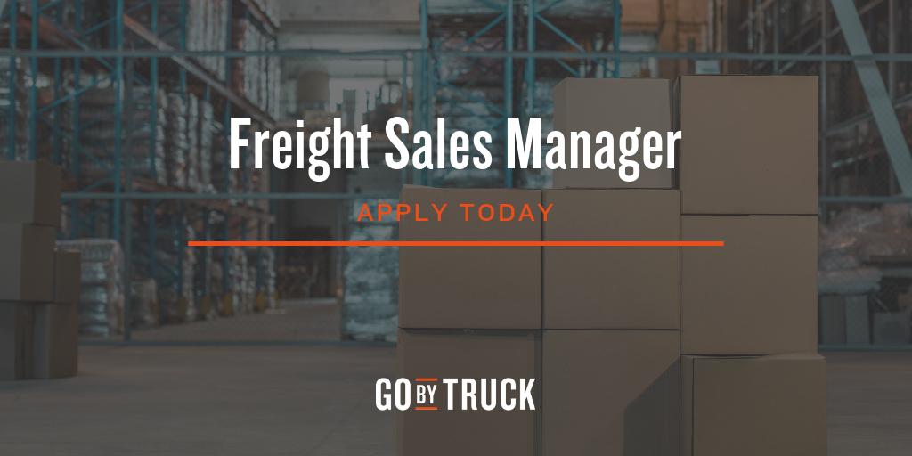 GoByTruck's tweet photo. We're hiring a #FreightSales Manager! Apply today. https://t.co/NBR5ud6K4m https://t.co/dFBLPvFuBq