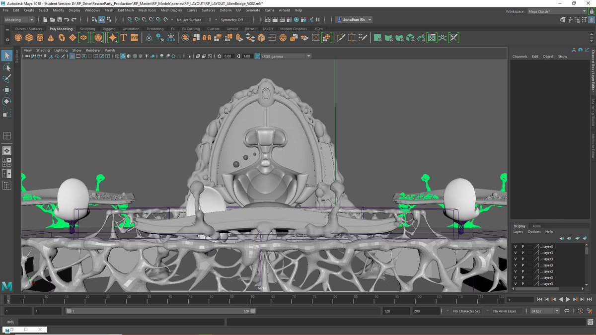RescuePartyFilm's tweet photo. The Alien Bridge coming together! โจ #Rescuepartyfilm #studio208 #3dmodeling #3dart #rendering #setdesign #maya #zbrush #scifi #future #space #indyfilm #ArtistOnTwitter https://t.co/YOCiQUtjCP