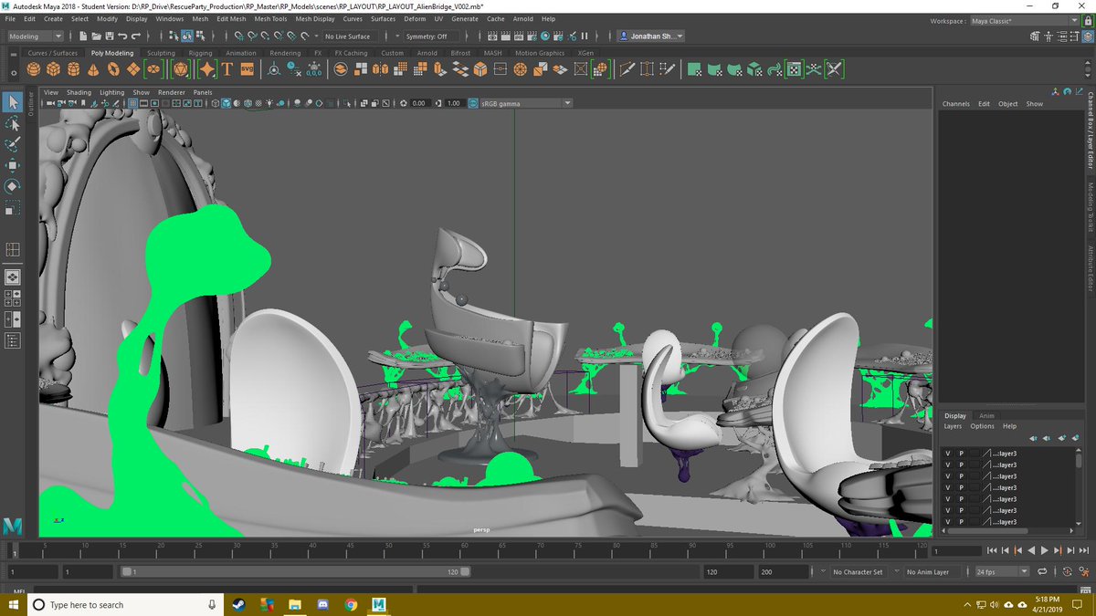 RescuePartyFilm's tweet photo. The Alien Bridge coming together! โจ #Rescuepartyfilm #studio208 #3dmodeling #3dart #rendering #setdesign #maya #zbrush #scifi #future #space #indyfilm #ArtistOnTwitter https://t.co/YOCiQUtjCP