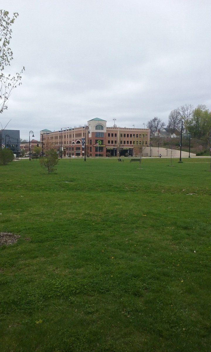 PaulBillig's tweet photo. Billig - Picture of Kent Central Gateway for PARTA buses. Students have bus fare waived as part of tuition, which encourages local travel without the need a car. #KSU_WalkabilitySP19 https://t.co/bDyx68tWAf