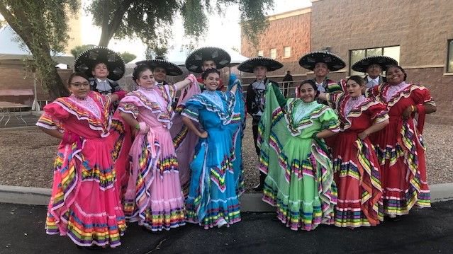 PPHSchool's tweet photo. Mariachi Conference 2019 was a success! This is the first time that the folklorico group from Pima Partnership Schools performed in the Showcase concert, along with other important folklorico groups. Great job to all the performers here at Pima Partnership Schools 💃🕺🎵 #awesome https://t.co/FUWaWr2ybl