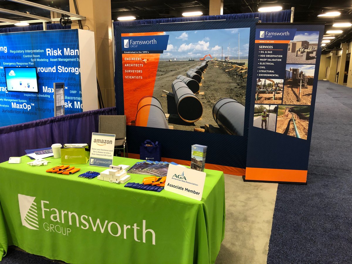 FarnsworthGrp's tweet photo. Farnsworth Group is proud to be a Silver Sponsor for the @aga_naturalgas Operations Conference & Biennial Exhibition. Stop by and visit with Doug Bonner and James Savaiano at Booth 1301! #AGA #agaops https://t.co/YNruuSF0Gv