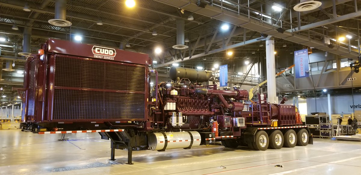 SNSintl's tweet photo. Introducing the Stewart &amp; Stevenson FT-3001Q, the world’s first Tier 4 Final emissions compliant diesel powered 3,000 bhp Fracturing Unit. Stop by the S&amp;S booth (2239) at the #OTC2019 next week and see the newest addition to the #CUDDEnergyServices fleet. https://t.co/Es1bNauHeJ