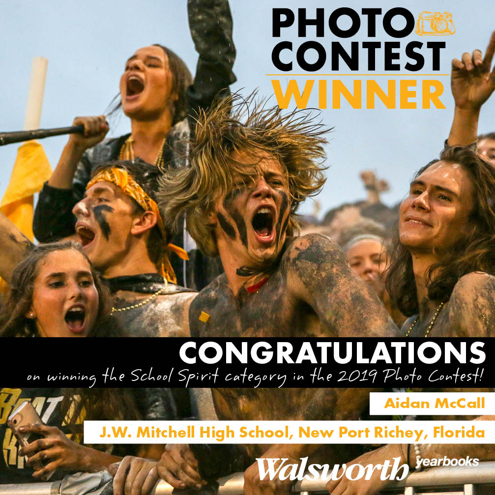 yearbookforever's tweet photo. Congrats to Aidan McCall on winning the School Spirit category of the 2019 Photo Contest! See all winners at https://t.co/miKos0EtB8  #2019photocontest #Walsworth #yearbooks https://t.co/7LsGv8UFd0