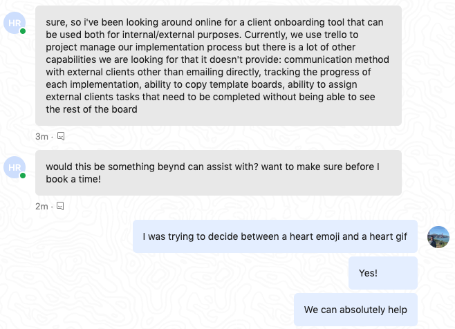 BEyndPM's tweet photo. Shout out to Harris Clark for coming up with the perfect response to a chat that from lead today.  :).

Stoked to work with a team that such an amazing personality.  

 #problemsolving # #customersuccess  #onboarding  #implementationsoftware https://t.co/xhkWTcLyc8