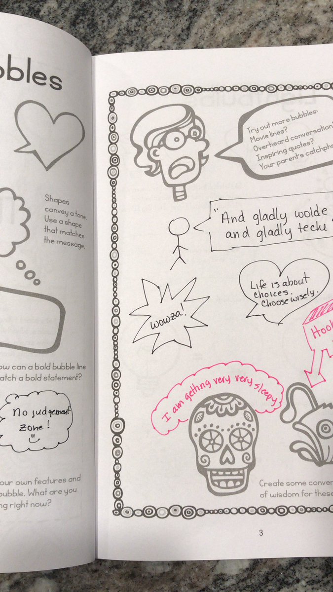 Tsquared_100's tweet image. Experimenting with speech bubbles. Week 1 #sketchEDnh