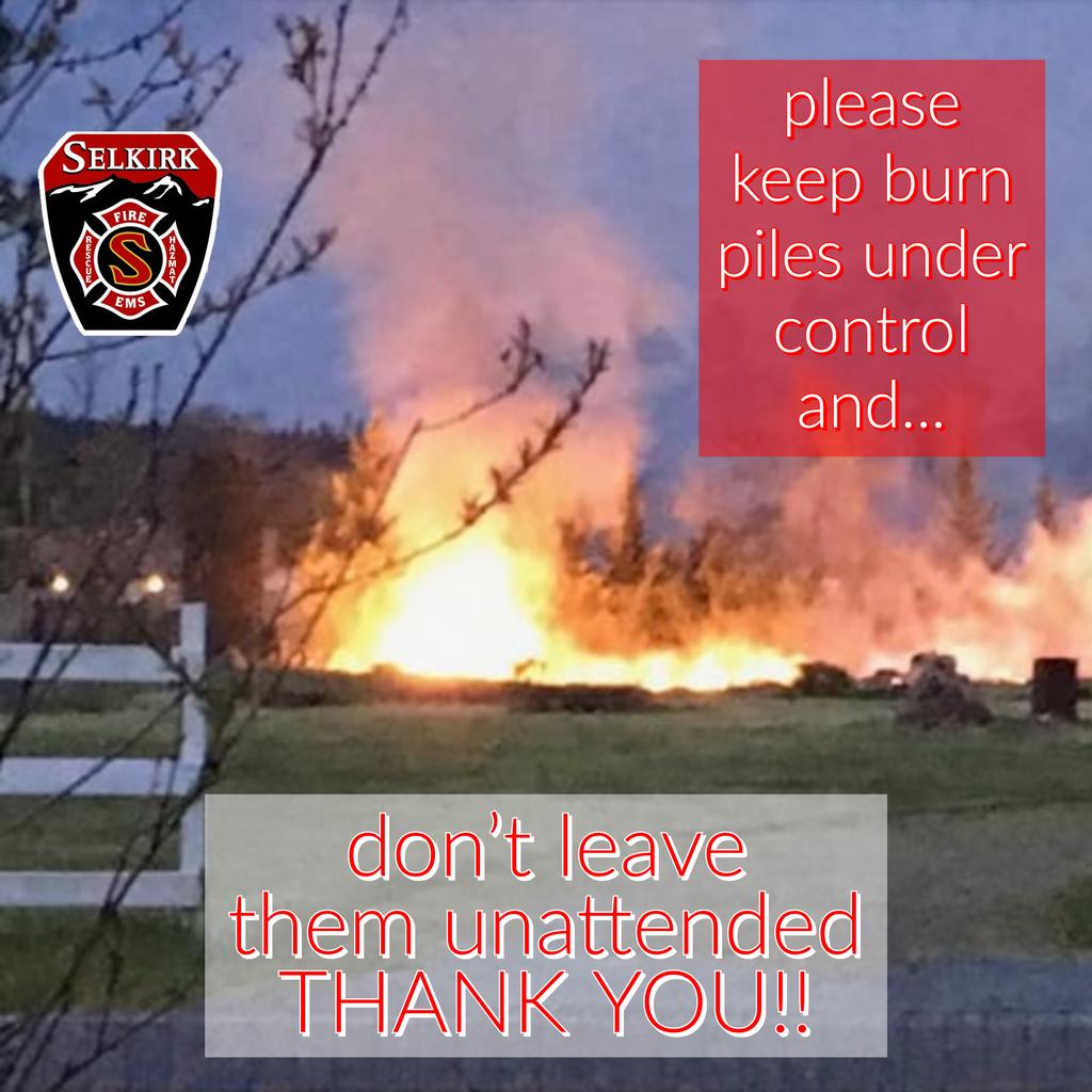Help us to keep burn piles from getting out of control.  Please contact us if you have any questions.  Thank you and please like and share :)
