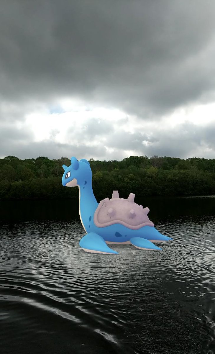 Hassan68539655's tweet photo. Saw this cutie in its natural habitat #PokemonGo #GOsnapshot #HabitatChallenge #laprass #lake #lakeofrage https://t.co/2HY1rjRFNn
