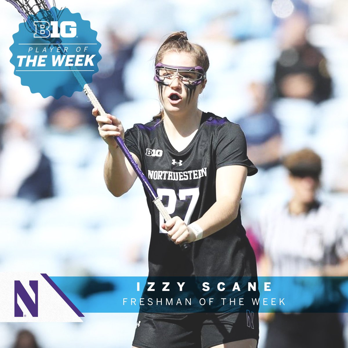 B1GLacrosse's tweet photo. Izzy Scane of @NULax earns #B1GLax Freshman of the Week. https://t.co/7rtDIHUhE8