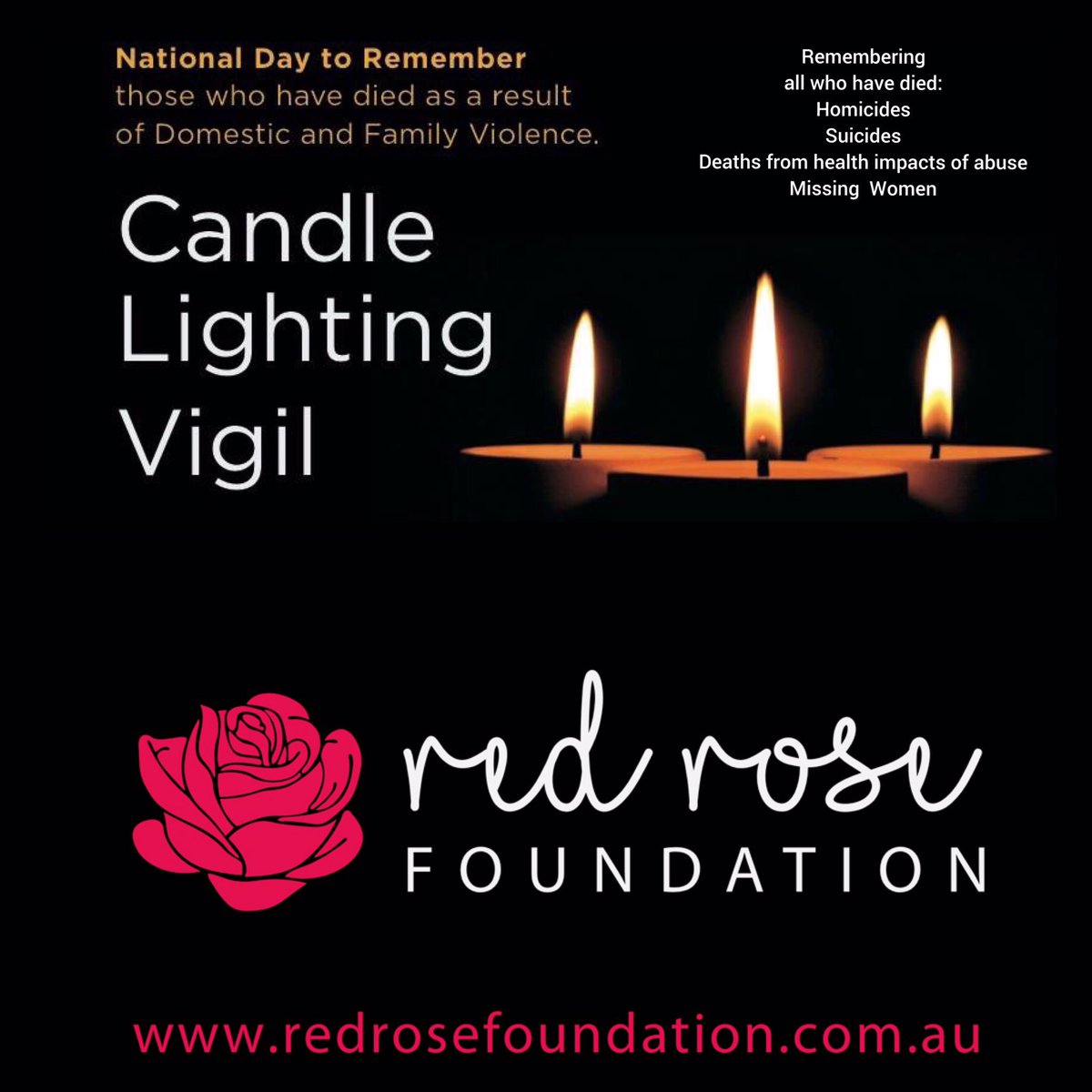 National Domestic Violence Remembrance Day. Vigils will be held across Australia. We must #ChangeTheEnding <a href="/ANROWS/">ANROWS</a> <a href="/simonemobrien/">Simone O'Brien</a> @billshortenmp <a href="/tanya_plibersek/">Tanya Plibersek</a> @DiFarmerMP <a href="/NOW_aust/">NOW Australia</a> <a href="/QGovMedia/">QLD Government Media</a> <a href="/wlsq/">Womens Legal Service Queensland</a> <a href="/bettsie2u/">Betty Taylor AM 🇦🇺</a> @greensinspa <a href="/OurWatchCEO/">Patty Kinnersly CEO</a>