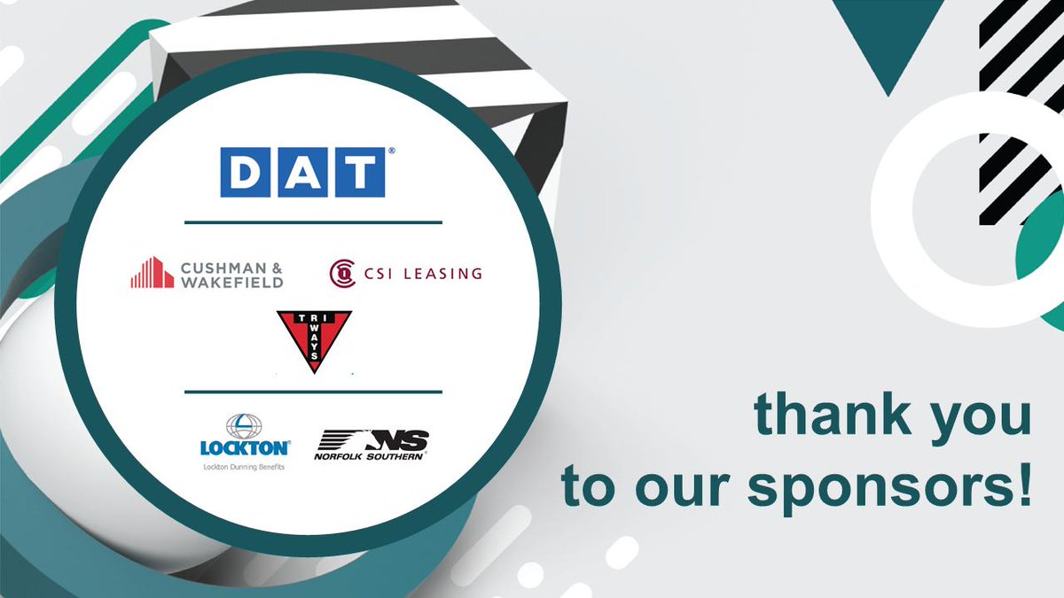 Transplace's tweet photo. #ShipperSymposium is right around the corner! We want to give a big thank you and shout out to all of our awesome sponsors! Thank you for your support >> @LoadBoards, @CushWake, CSI Leasing, TRIWAYS,@Lockton and @nscorp https://t.co/aBrJOtqQAX