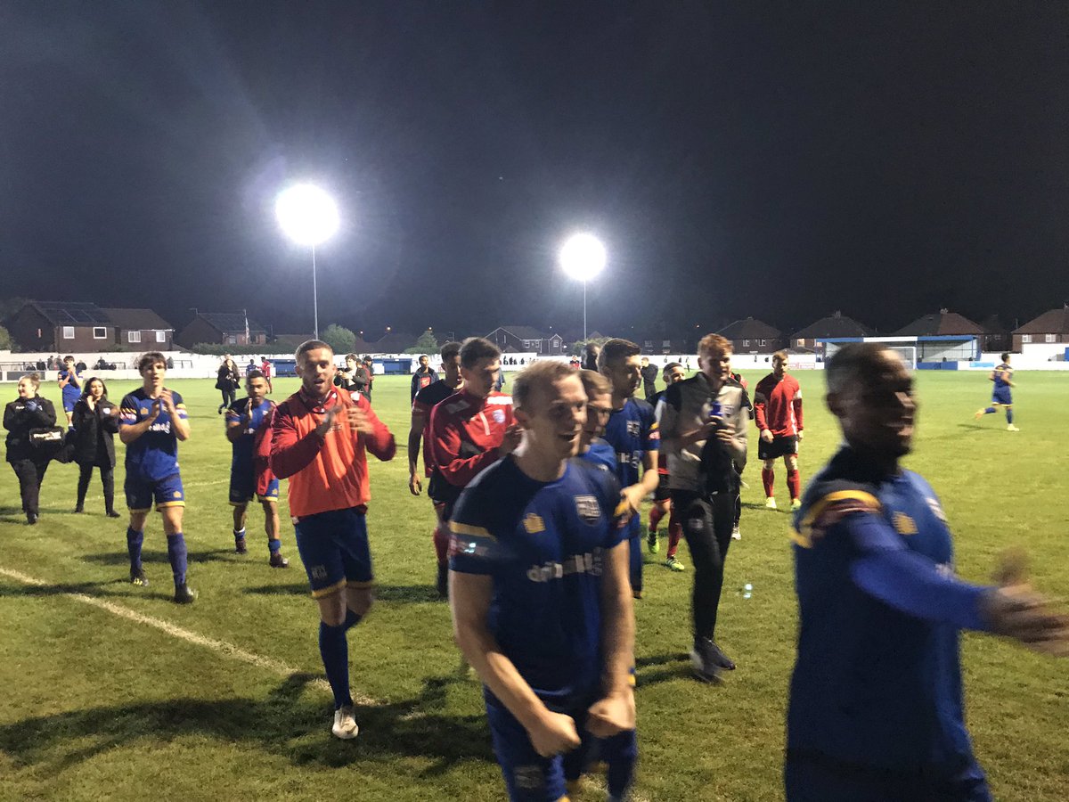 NLWanderers's tweet photo. That’s full time! @radcliffeboro 3-0 @RamsbottomUtd, meaning Boro will play the winner of @leektown and @Colne_FC (tomorrow night) in the final. 

Podcast of tonight’s game on its way soon... https://t.co/un9VcWaXbI