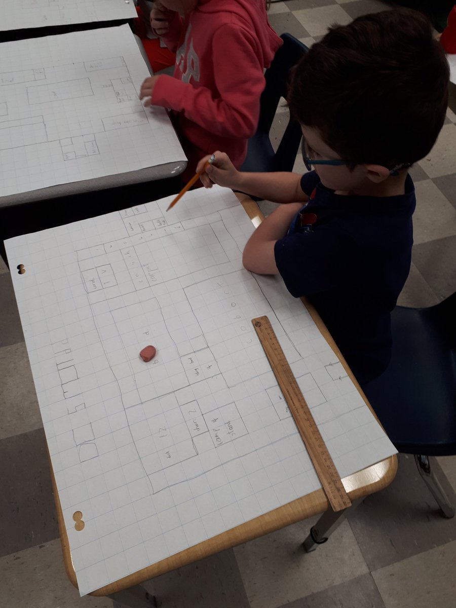 MrsTartesClass2's tweet photo. Creating a bird's eye view of our bedroom and finding the area of each piece of furniture. #meaurement #area #authenticlearning @GlenwoodGriffin @MrsAwender https://t.co/mV5ZUcO4Bl