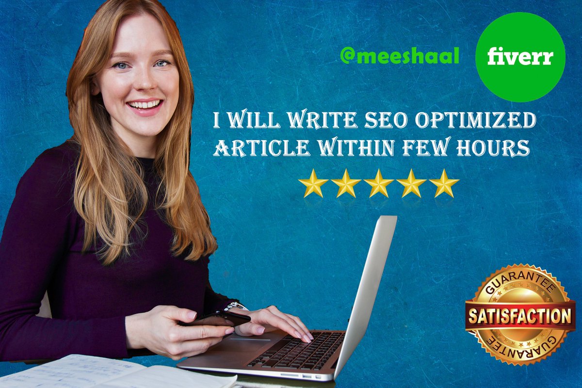 Ramisha40580410's tweet photo. I will write an #SEO optimized #article within a few hours #seowriting #seoexpert #articlewriting #blogwriting #contentwriting #contentwriter #seoarticlewriter #rank #google #writing #writer #seooptimized  Click here to contact me and see price plan   
https://t.co/Rde2ha6Az5 https://t.co/rJC7DvCkMe