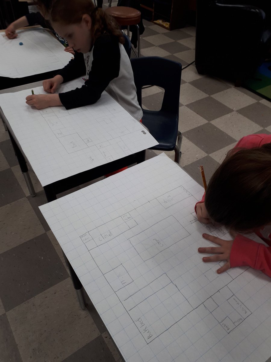 MrsTartesClass2's tweet photo. Creating a bird's eye view of our bedroom and finding the area of each piece of furniture. #meaurement #area #authenticlearning @GlenwoodGriffin @MrsAwender https://t.co/mV5ZUcO4Bl