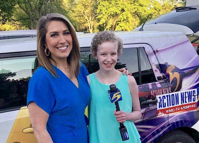 MemphoNewsLady's tweet photo. Some stories simply MUST be told. 13-yr-old Madelyn Havard’s battle w/a rare blood disorder (making the sun toxic to her) is incredible. Her @StJude treatment was brutal. But she handled chemo like a champ &amp; w/humor. Meet this brave young lady TONITE on @WMCActionNews5 at 10!❤️🙏🏻 https://t.co/0HIkE79wMz