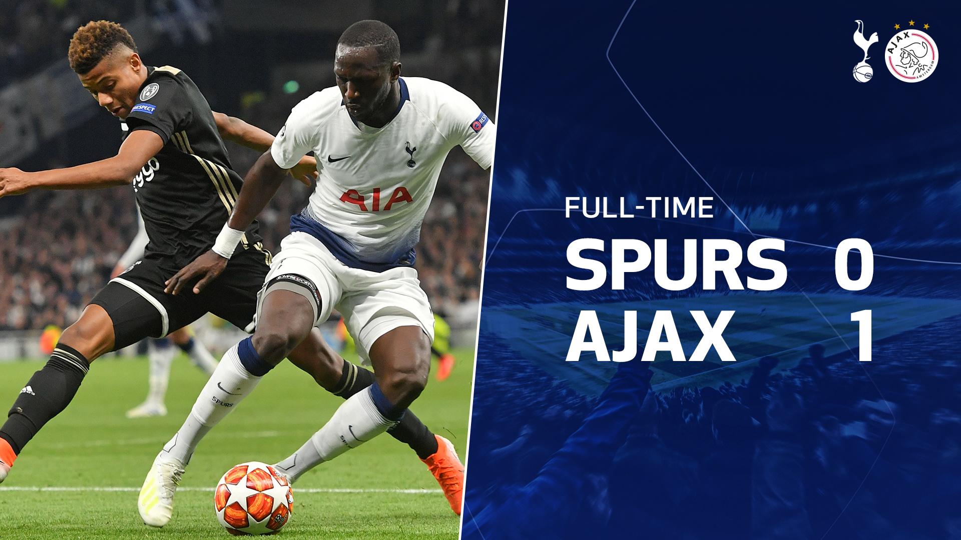 Tottenham on Twitter: "FULL-TIME: van de Beek's strike hands Ajax the advantage. Work to do second leg. #UCL ⚪️ #COYS https://t.co/pJHEIIXoHY" /