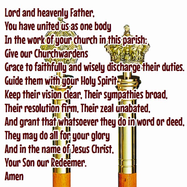 suffolkvicar's tweet image. #ToPray
There are two vacancies over three churches in Colneys Deanery of @CofEsuffolk 
This means I have had to chair four Annual Meetings in the last month and prayed this prayer with seven faithful servants of the Church and Gospel.
Have you hugged your Churchwardens lately?