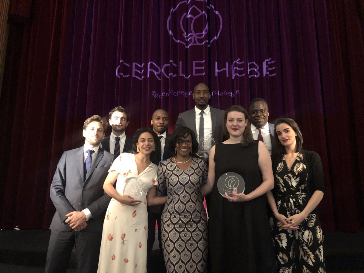 Félicitations à tous les lauréats du prix @CercleHebe parrainé par <a href="/DavidLayani/">David Layani</a> distinguant des initiatives ayant eu un impact économique,social,culturel. Bravo à <a href="/RTchouale/">Rodrigue Tchouale</a> pour l’orga , excellent discours de <a href="/1ElisaMoreno/">Élisabeth Moreno</a> , Félicitations particulières  @mouss_cama pour ce prix