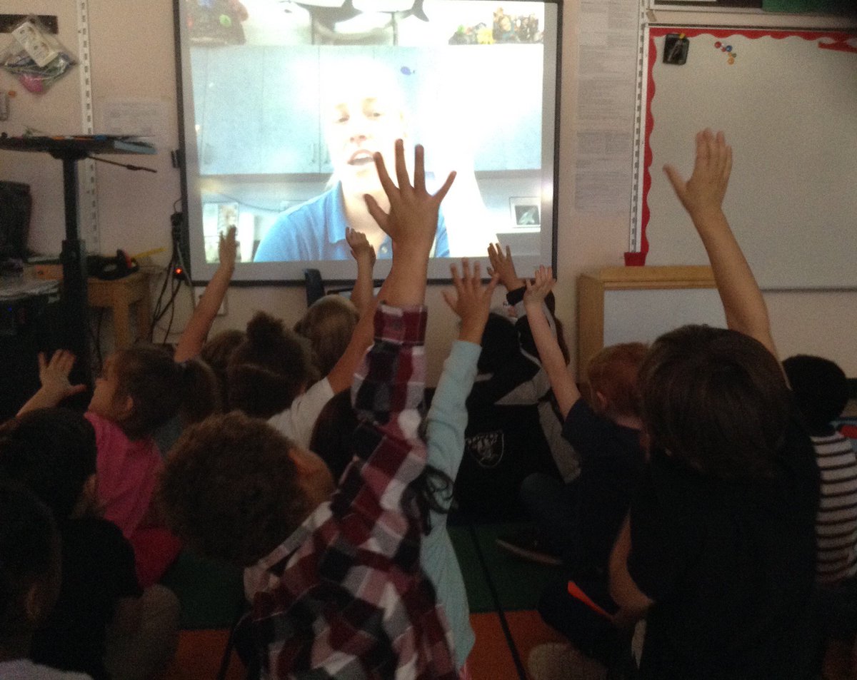 EdTech_TUSD's tweet image. Ms. Conrad's Kinders from Kellond Elem read "Turtle Turtle Watch Out!"with Ms. Betancur from @NCAquariumatPKS. #TurtleEducation is their new fave! Thanks to @MicrosoftEDU for providing the opportunity! #Skype2Learn @SkypeClassroom @tucsonunified #MIEExpert #Proud2BTUSD #EarthDay