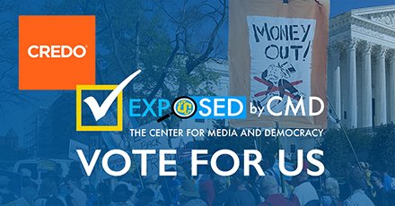 CMD was selected to receive part of $150k from <a href="/CREDOMobile/">CREDO Mobile</a>. The more votes, the more funding we'll receive! 

You don't have to be a CREDO customer to vote. So vote and share to help CMD shine a light on ALEC and others who have hijacked our democracy. 

credodonations.com/center-media-a…