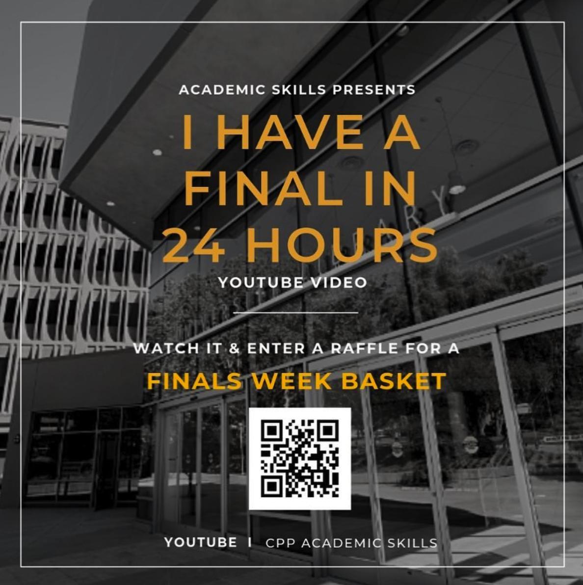 cppacademics's tweet image. You haven’t heard?! The Academic Skills has your back during finals. Watch our new video and get the chance to be enter into a raffle for a “finals week basket”. 🗣
•
•
•
Link on the bio
•
•
•
Share l Follow l Comment
#academicskills #calpolypomona #finals #finalsweek