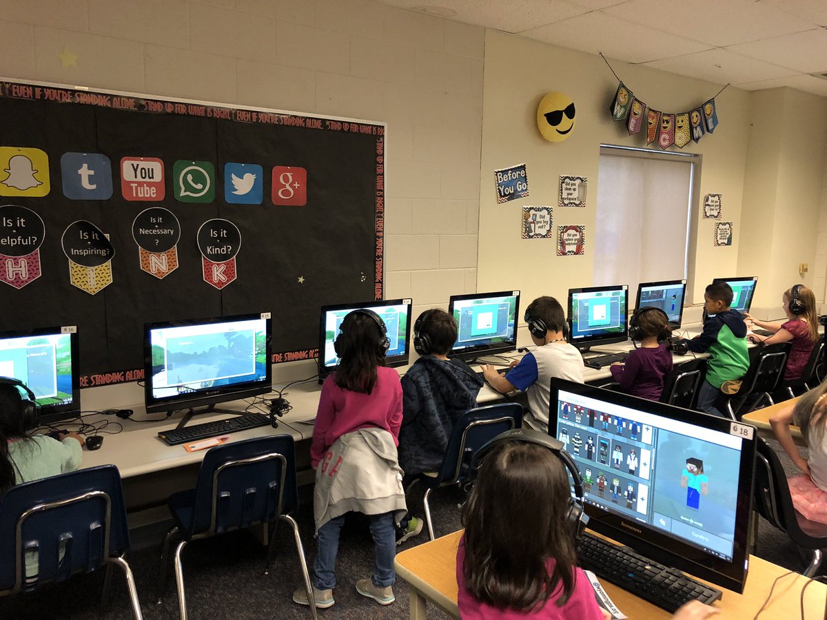 NedTechOP's tweet image. My first graders started Minecraft today!!! They were rockstars!!! @McKenney119  #MinecraftEDU