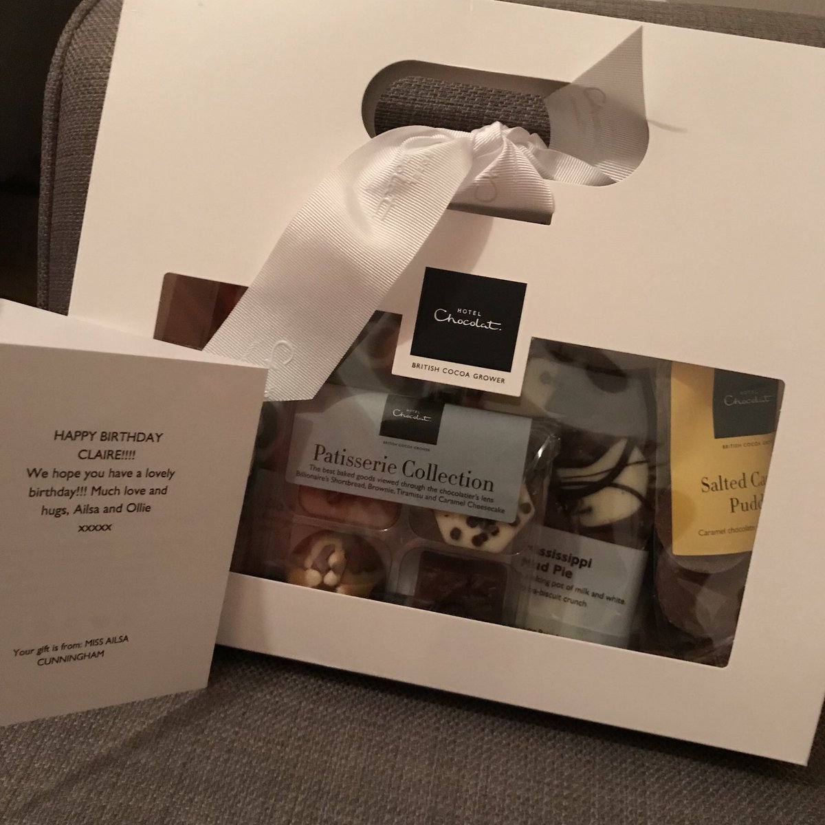 klovick88's tweet photo. Thank you for such a lovely birthday present, you guys are the bestest!!! @ACunning154 @HotelChocolat #ThankYou #TheFantasticFour https://t.co/LRAbM4XkwN