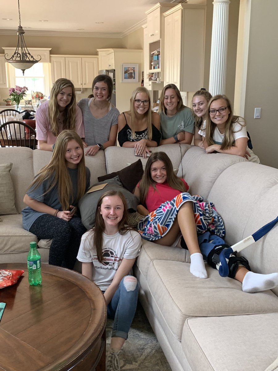 The girls showed up to wish Kate Cansler <a href="/diddlekate/">Kate Cansler</a> a speedy ACL recovery. Most importantly they brought Kit Kats.