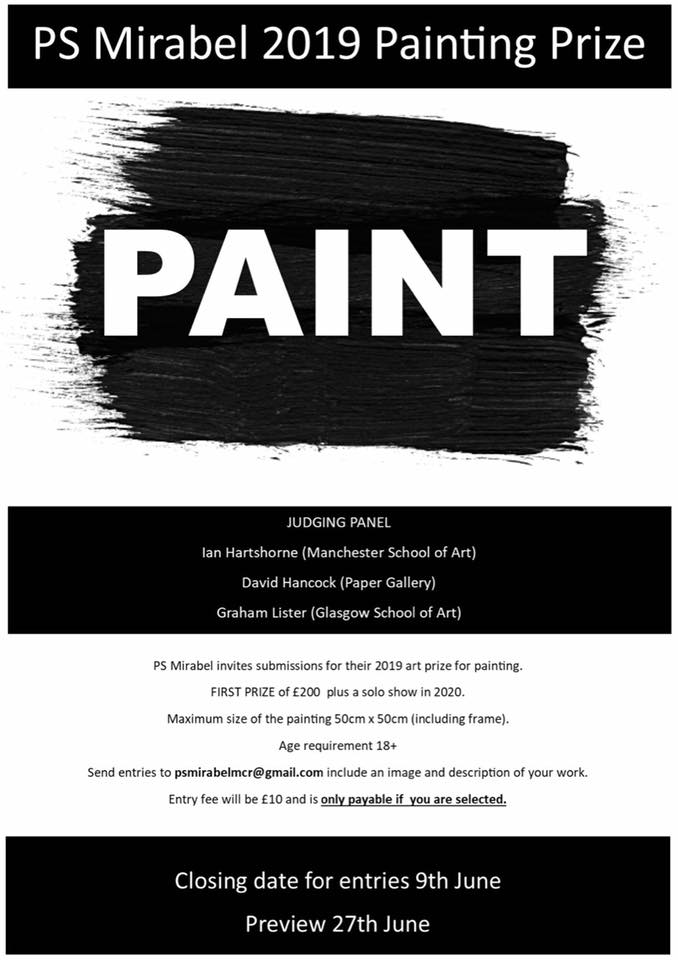 We’ve turned our open exhibition into a painting prize. Looking forward to seeing your entries. Remember you only pay if you are selected for the exhibition so no excuses!