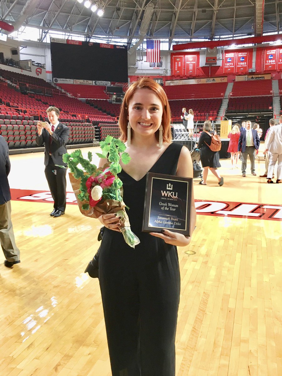 We are so proud of our sister Savannah for being awarded Greek Woman of the Year! We are so thankful for all of your contributions to Theta Iota and the greek community, as well as WKU as a whole!! You embody every line of our purpose and we are SO proud to call you an Alpha Gam!