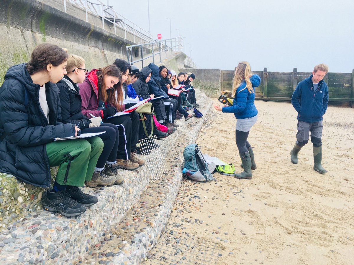 QueenswoodSch's tweet photo. More pictures from the @QueenswoodGeog field trip in Yorkshire. Day 3: Coastal management with beach surveys at Hornsea... https://t.co/ge5UWet2lP