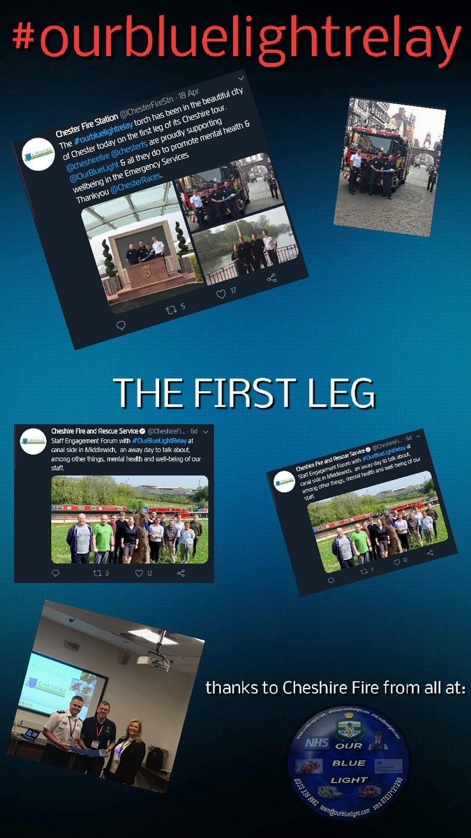 OurBlueLight's tweet photo. Probation Service Wellbeing day – @cheshirefire #ourbluelightrelay torch handover and 1st Leg https://t.co/W7W21f9iJ1 https://t.co/ZCxdLja1J8
