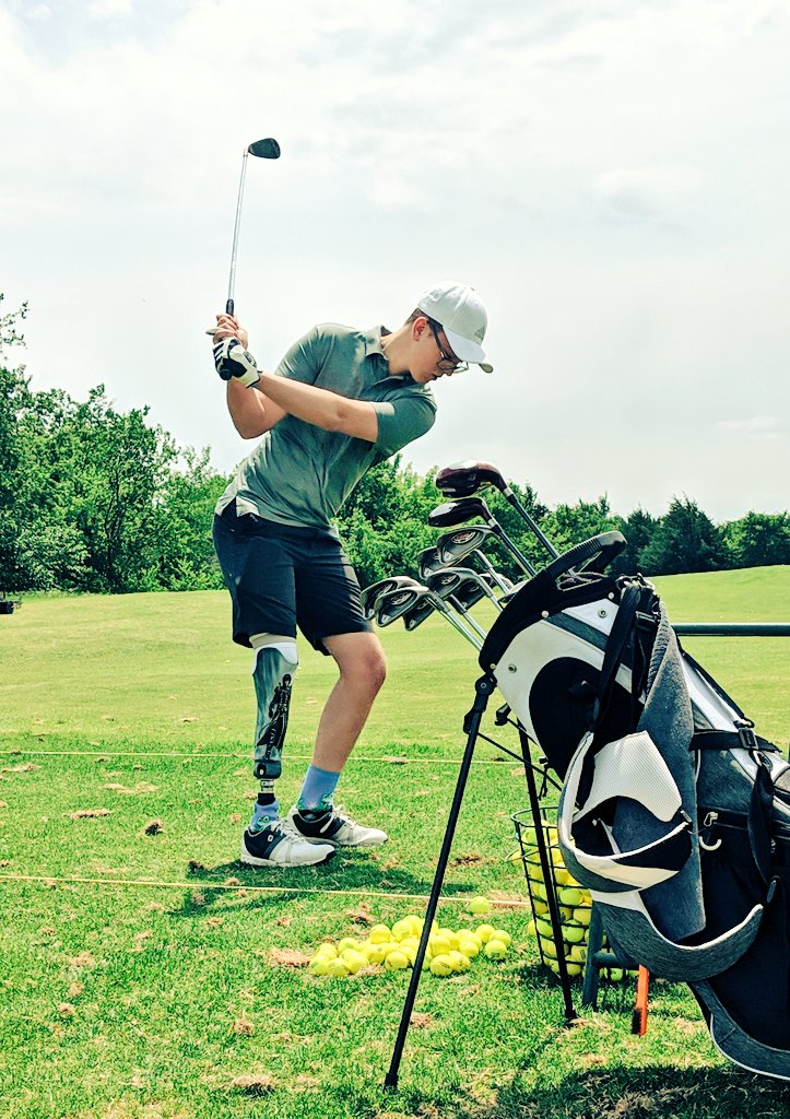 imDYLANMJONES's tweet photo. Warming up before Oklahoma Regional Tournament  #SWAGA #showyourmettle #prosthetics Honored to play golf w/my peeps -Southwest Amputee Golf Tournament #fun #new #golfbuds #Friends #peeps #ok
Leg built at @ScottSabolich
Ryan Marshall *artist
Foot @OssurCorp 
@NYMMG
@Models_Images https://t.co/BopcHEzclE