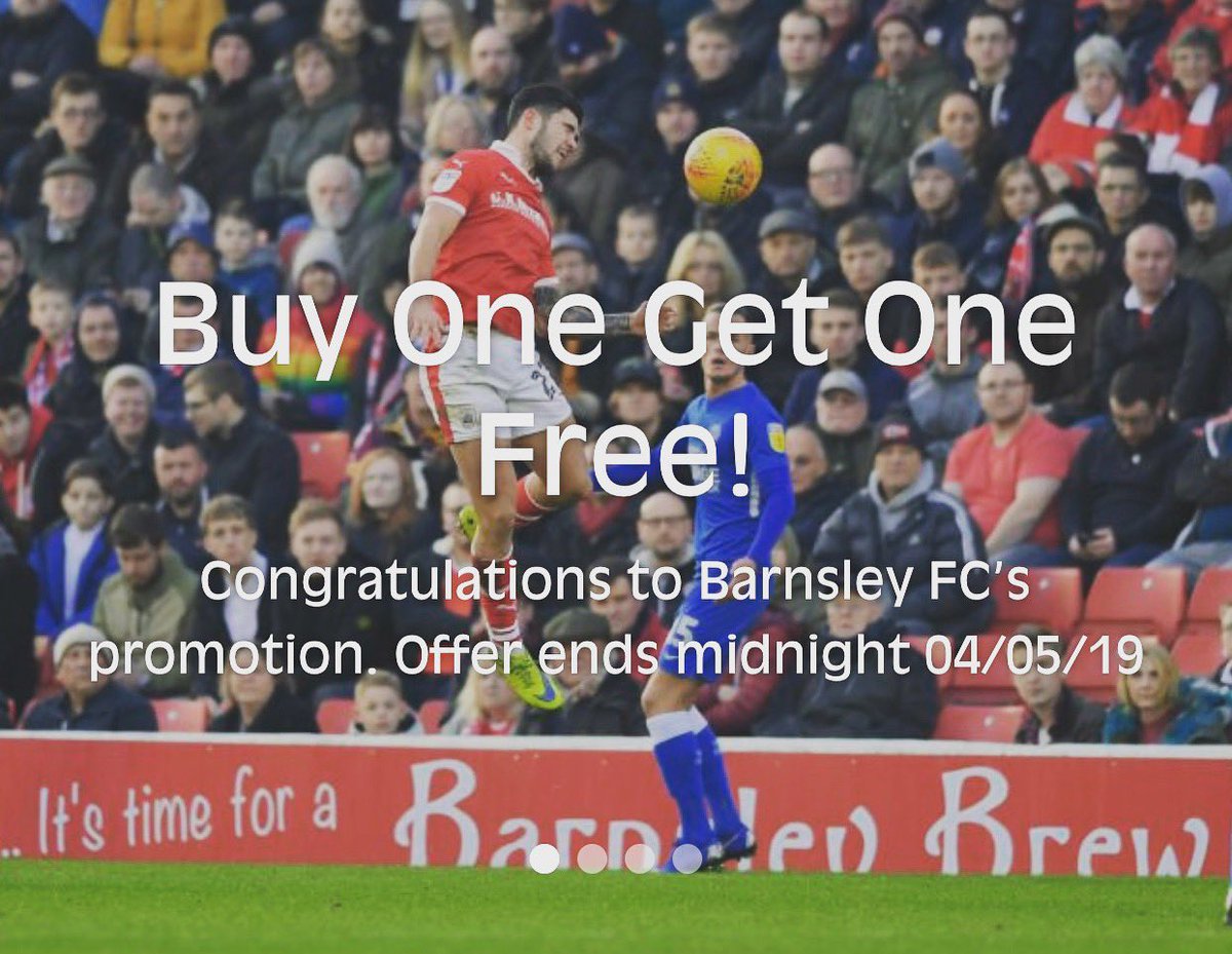 Congratulations to @barnsleyfc on getting promoted to the Championship. We are offering buy one get one free on all Barnsley Brew products. *Offer ends Midnight on 04/05/19 and Excludes independent retailers #barnsley #wearebarnsley #barnsleyfc #tea #coffee #barnsleyisbrill