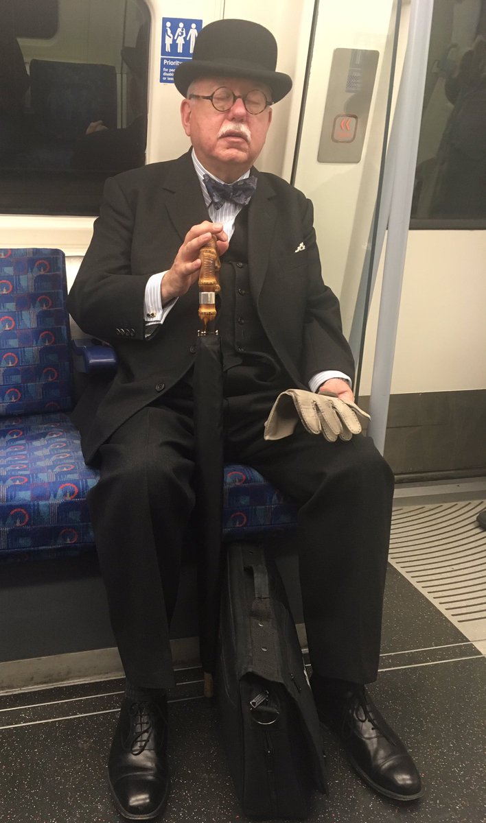 JustineViani's tweet photo. #oldschool gent on the underground https://t.co/rgO7ux89kB