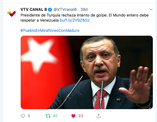 VTV Kanal 8'in
Sayın Cumhurbaşkanı'nın
Tavrı İle İlgili Tiviti