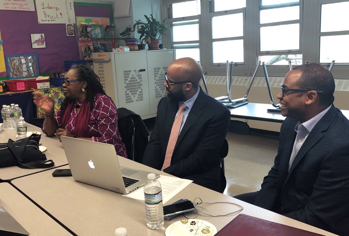 UNMSRocks's tweet photo. Thank you, Dr. @EddieArcia and @Jonathan_Foy for supporting our anti-racist work to address disproportionality and promote equity at UNMS! #unmscreates #championsforchikdren https://t.co/ZpWcgfRoNL