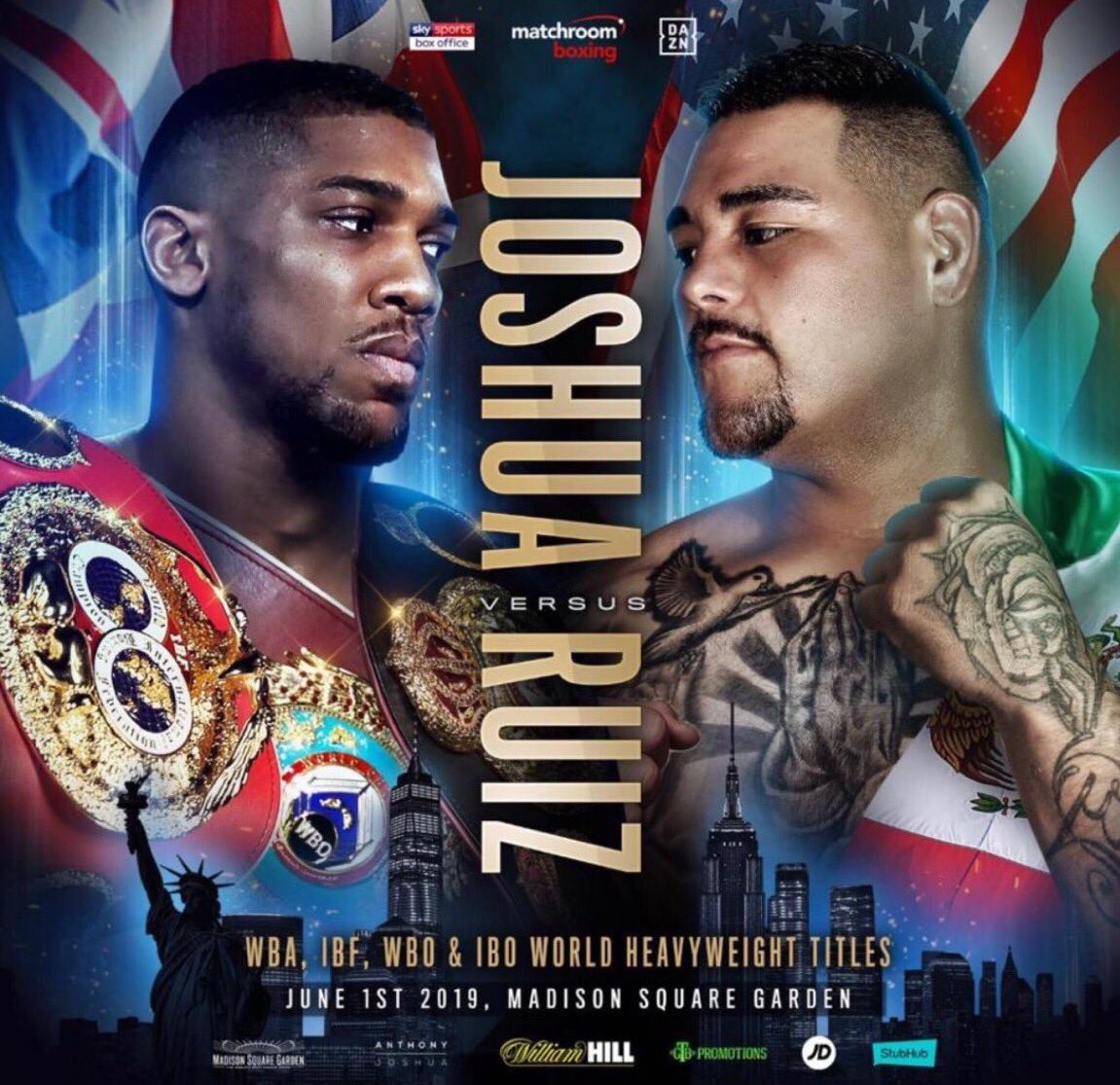 ringmagazine's tweet image. 🖼 Announcement seemingly imminent for Anthony Joshua vs Andy Ruiz Jr, June 1st at MSG.