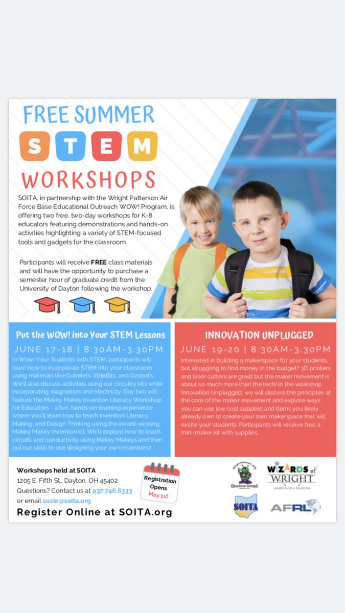 Free Teacher Workshops. Registration opens May 1.