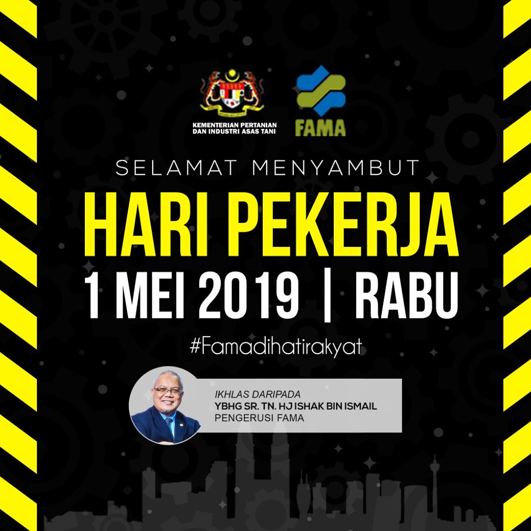 Saya mengucapkan Selamat Hari Pekerja kepada semua warga kerja #famadihatirakyat khususnya dan di seluruh Malaysia amnya. 

"Pekerja Amanah Aspirasi Negara" 👍👍 #onevoiceoneheart #unityindiversity