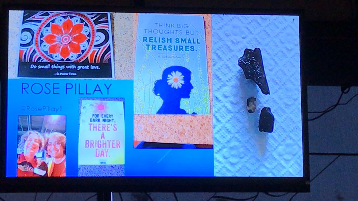 CraigMah's tweet photo. All the way from Victoria is the amazing @stellafleming23 on  people who have inspired her.  Look it’s @RosePillay1! #Edvent2019 @EDvent247 #bcedchat https://t.co/7XA06hXq03