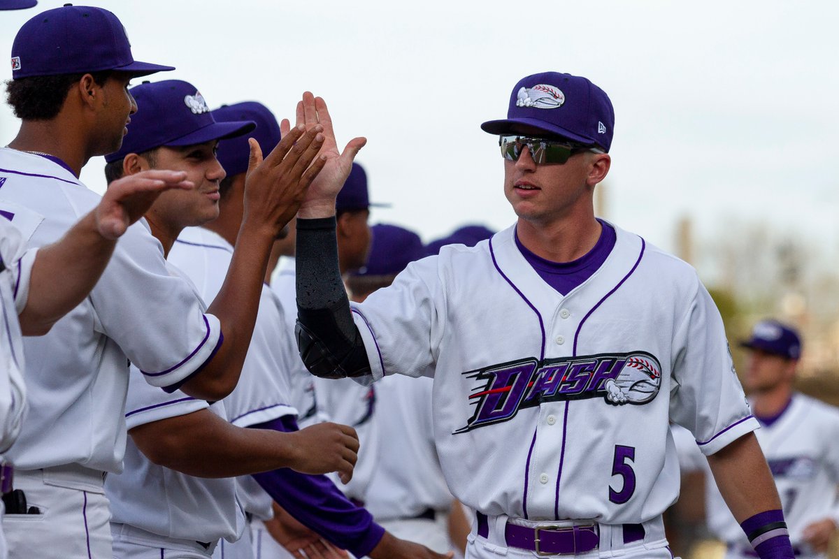WSDashBaseball's tweet photo. Each starter had a hit, @bigredjake33 earned his third consecutive win and @steele_walker3 made his High-A debut in our 11-10 win on Tuesday over Potomac.

MORE: https://t.co/FjCLliBjnh https://t.co/wz6tTwK4bM