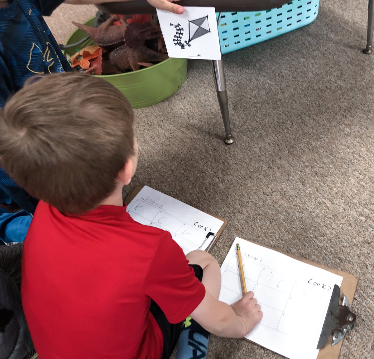 MissChelseaHara's tweet photo. “K takes I and E, C takes the other 3!” Today Kindergarten practiced their c and k words by doing a write the room activity! They have to use the C/K rule to help them find the correct beginning letter! 🤗 https://t.co/vi1i8L8cDz