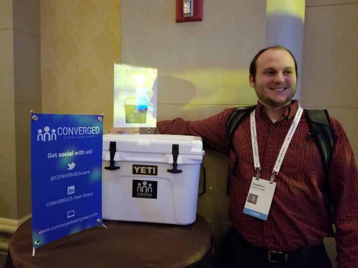 net_man_one's tweet photo. Steve Czerwinski won a yeti cooler just by attending the Dell converged user group meeting @jon_siegal @ConvergedUsers @John__Griecoย #coNVERGED #getci #gohci #dtw2019 # @Dell @dtw2019 @ConvergedUsers @dellemc @DellTechWorld #DellTechWorld https://t.co/uwwulyygZW