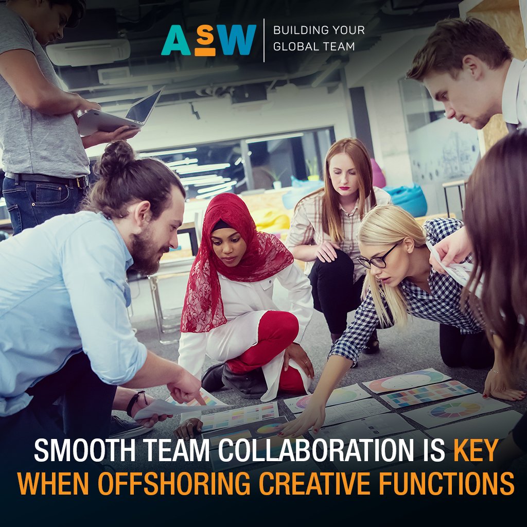 aswhiteglobal's tweet image. Smooth #teamcollaboration is key when offshoring #creativefunctions #offshoresolutions #aswhiteglobal #buildingyourglobalteam bit.ly/2Pqo52m