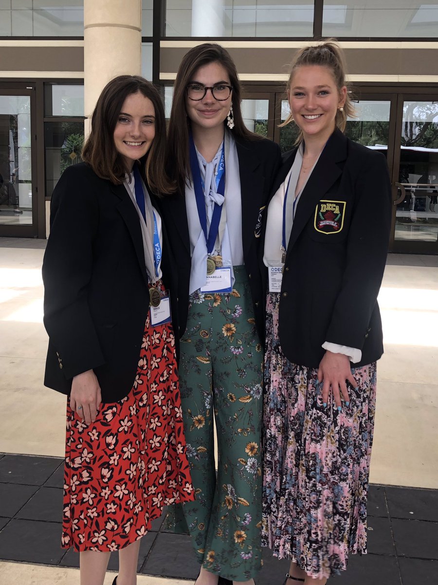 Wish these Lancers luck as they head off to grand awards at <a href="/SMEastDECA/">SME DECA</a> Internationals as one of the three teams to advance to finals from Kansas. #DECAICDC2019