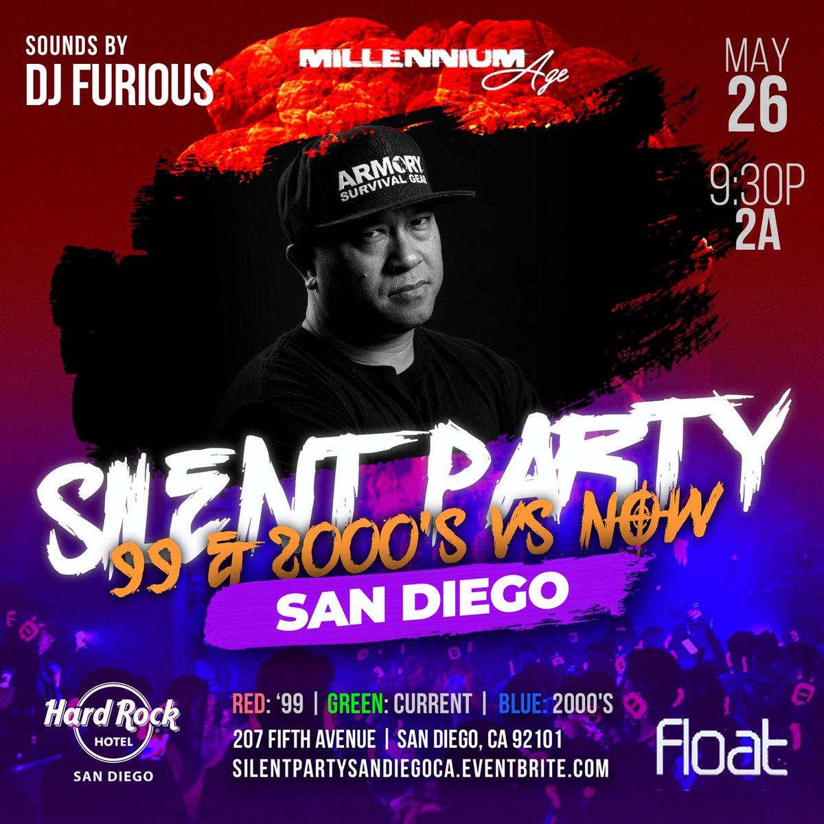 Dj Furious Early Ticket Sale Ends Soon To 5 26 Silent Party San Diego 99 00s Now Powered By Millennium Age At T Co Gp5maiyhah Sd Daygo Macevents Millenniumage 00s 90s Top40